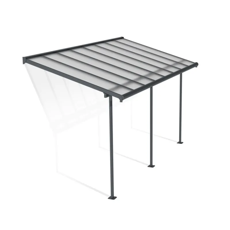 Sierra Pergola Addossata in Alluminio 2.3X4.5 m Grigio-Canopia Sale