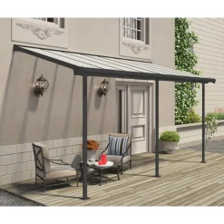 Sierra Pergola Addossata in Alluminio 2.3X4.5 m Grigio-Canopia Sale