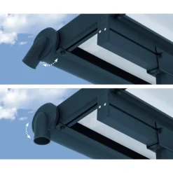 Sierra Pergola Addossata in Alluminio 2.3X4.5 m Grigio-Canopia Sale