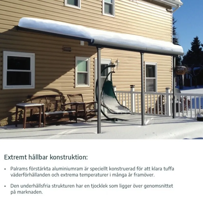 Sierra Pergola Addossata in Alluminio 2.3X4.5 m Grigio-Canopia Sale