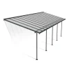 Sierra Pergola Addossata in Alluminio 3X8.6 m Grigio-Canopia Hot