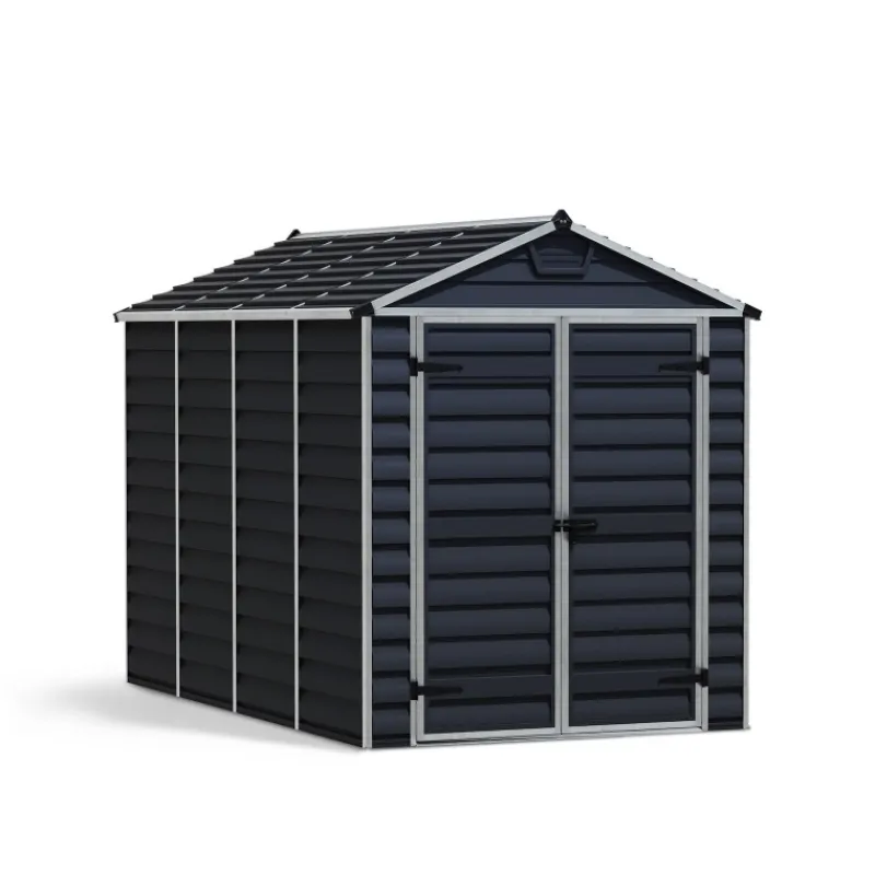 Skylight Casetta Da Giardino in Policarbonato 303X185X217 cm Grigio Scuro-Canopia New