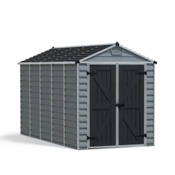 Skylight Casetta Da Giardino in Policarbonato 378X185X217 cm Grigio Deco-Canopia Discount