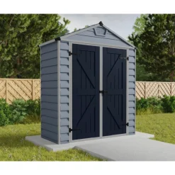 Skylight Casetta Da Giardino in Policarbonato 90X185X217 cm Grigio Deco-Canopia