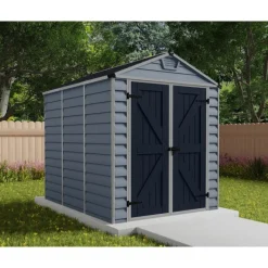 Skylight Casetta Da Giardino in Policarbonato 229X185X217 cm Grigio Deco-Canopia New