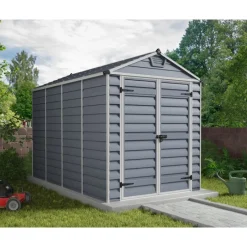 Skylight Casetta Da Giardino in Policarbonato 303X185X217 cm Grigio-Canopia Hot