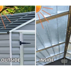 Skylight Casetta Da Giardino in Policarbonato 303X185X217 cm Grigio-Canopia Hot