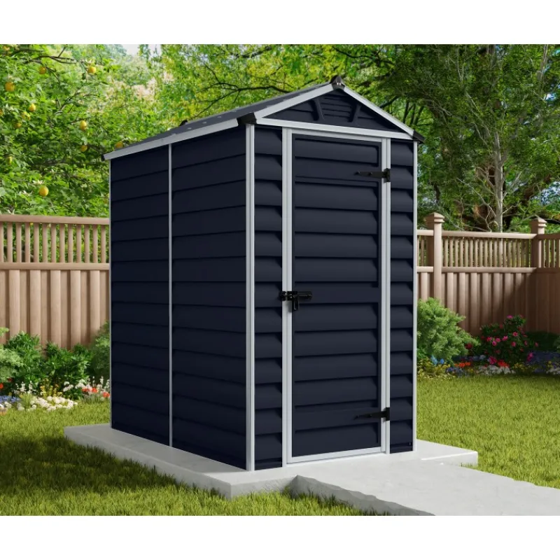 Skylight Casetta Da Giardino in Policarbonato 176X120X203 cm Grigio Scuro-Canopia Online