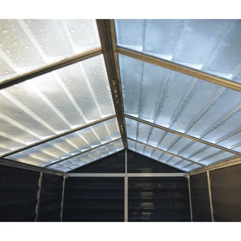Skylight Casetta Da Giardino in Policarbonato 176X120X203 cm Grigio Scuro-Canopia Online
