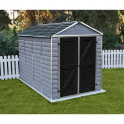 Skylight Casetta Da Giardino in Policarbonato 303X185X217 cm Grigio Deco-Canopia New