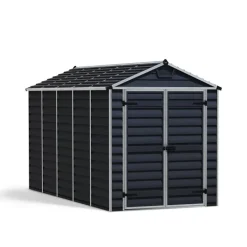 Skylight Casetta Da Giardino in Policarbonato 378X185X217 cm Grigio Scuro-Canopia Clearance