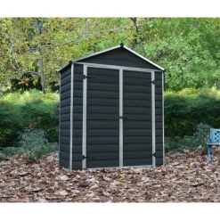 Skylight Casetta Da Giardino in Policarbonato 90X185X217 cm Grigio Scuro-Canopia Discount