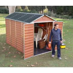 Skylight Casetta Da Giardino in Policarbonato 303X185X217 cm Ambra-Canopia Discount