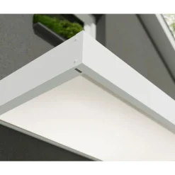 Sophia Pensilina Da Esterno 215X95 cm - Struttura Bianca Pannelli Opal Bianco-Canopia Outlet