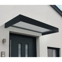 Sophia Pensilina Da Esterno 215X95 cm - Struttura Grigia Pannello Trasparente-Canopia Online