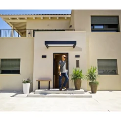 Sophia Pensilina Da Esterno 160X95 cm - Struttura Grigia Pannello Trasparente-Canopia Online