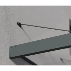 Sophia XL Pensilina Da Esterno 472X140X67 cm - Struttura Grigia Pannello Trasparente-Canopia New