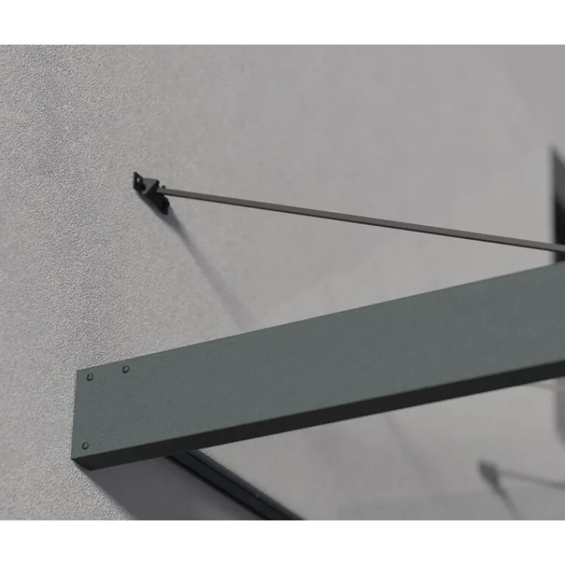 Sophia XL Pensilina Da Esterno 472X140X67 cm - Struttura Grigia Pannello Trasparente-Canopia New