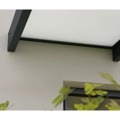 Sophia XL Pensilina Da Esterno 660X140 cm - Struttura Grigia Pannelli Opal Bianco-Canopia Outlet