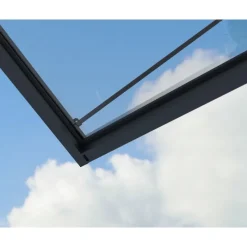 Sophia XL Pensilina Da Esterno 565X140X67 cm - Struttura Grigia Pannello Trasparente-Canopia New