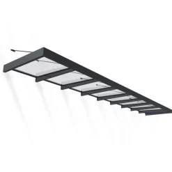 Sophia XL Pensilina Da Esterno 845X140X67 cm - Struttura Grigia Pannello Trasparente-Canopia Hot