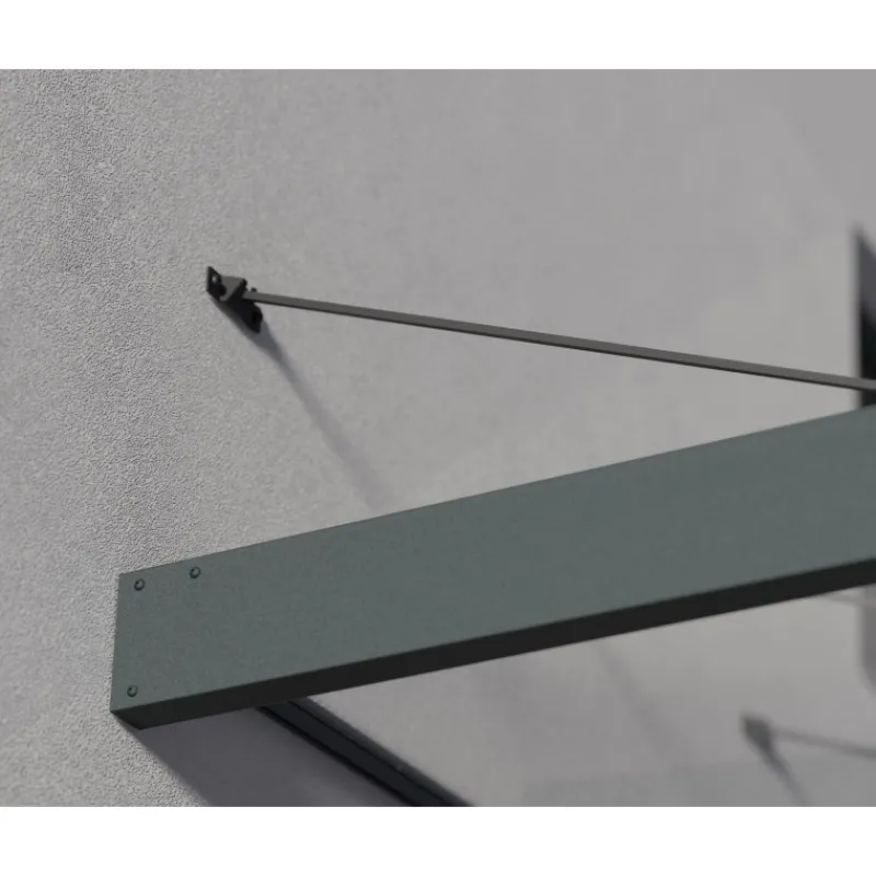 Sophia XL Pensilina Da Esterno 845X140X67 cm - Struttura Grigia Pannello Trasparente-Canopia Hot