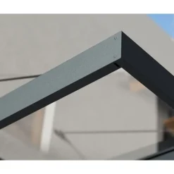 Sophia XL Pensilina Da Esterno 286X140X67 cm - Struttura Grigia Pannello Trasparente-Canopia Best