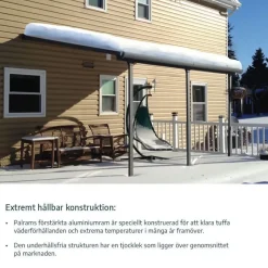 Stockholm Pergola Addossata in Alluminio di Premium 3.4X5.2 m Trasparente-Canopia Sale