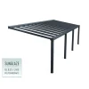 Stockholm Pergola Addossata in Alluminio di Premium 3.4X9.5 m Trasparente-Canopia