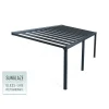 Stockholm Pergola Addossata in Alluminio di Premium 3.4X8 m Trasparente-Canopia Clearance