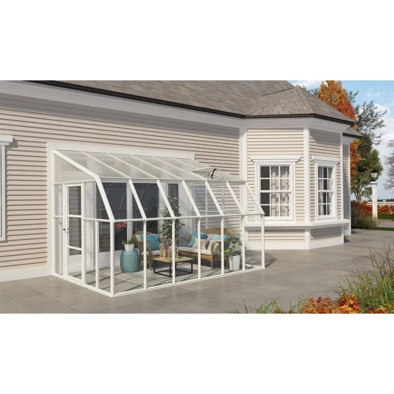 Sun Room Veranda in Policarbonato 2.7X3.8 m Bianco-Canopia Outlet