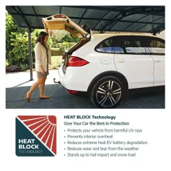 Sydney Carport in Alluminio 3 X 6 m Nero-Canopia Sale