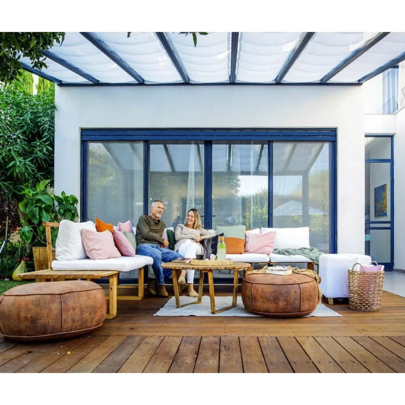 Tenda da Tetto Per la Pergola Stockholm 3.4X8 m Bianco-Canopia Outlet