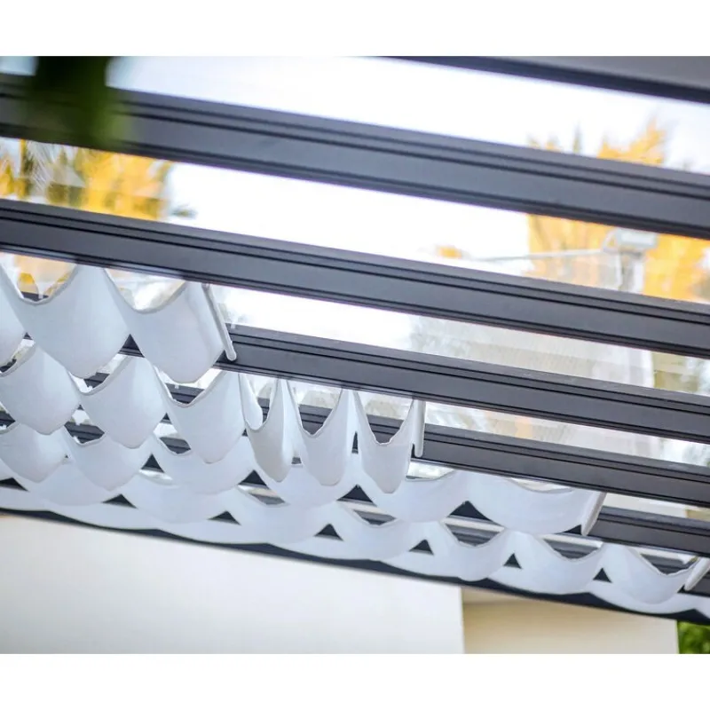 Tenda da Tetto Per la Pergola Stockholm 3.4X5.2 m Bianco-Canopia Outlet