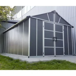 Yukon Casetta Da Giardino in Policarbonato 643X332X252 cm Grigio-Canopia Best