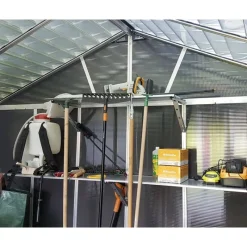 Yukon Casetta Da Giardino in Policarbonato 643X332X252 cm Grigio-Canopia Best