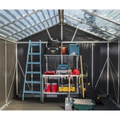 Yukon Casetta Da Giardino in Policarbonato 271X332X252 cm Grigio Pavimento Incluso-Canopia Hot