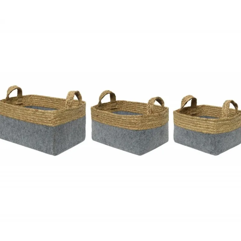 Cestino in feltro Large 40 cm. Pezzo Singolo-Kaemingk Sale