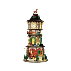Christmas Clock Tower con Alimentatore 4.5V Cod. 45735-Lemax New