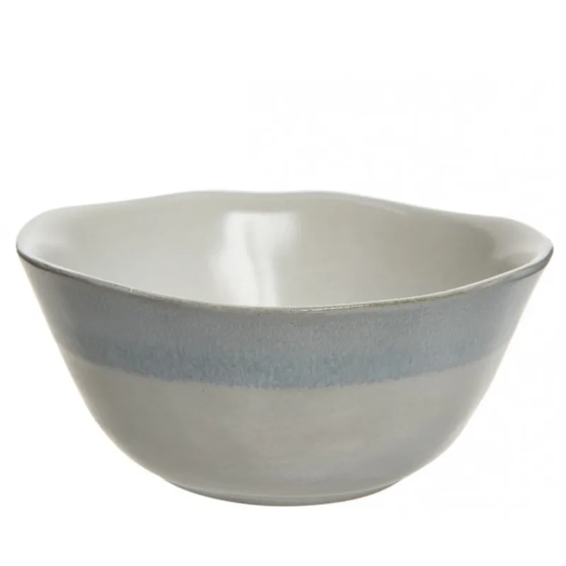 Ciotola in Terracotta con Bordo Lucido Blu 10 cm-Kaemingk