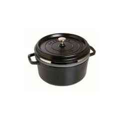 Cocotte con Cestello 26 cm Nera in Ghisa-Staub New