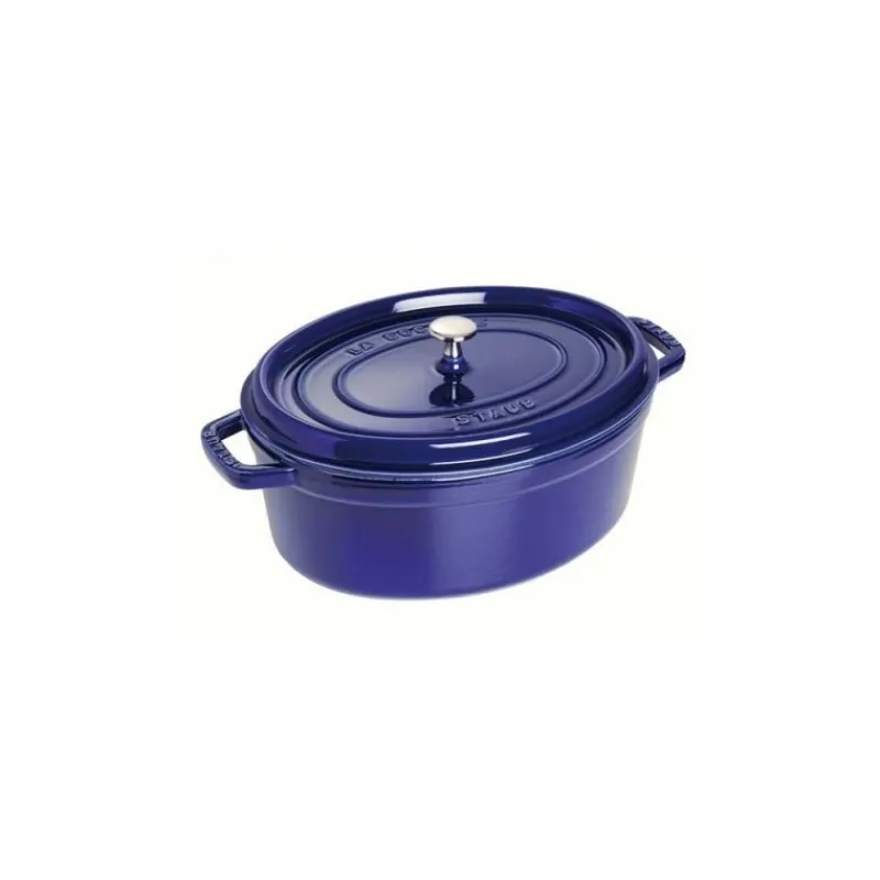 Cocotte Ovale 31 cm Blu Scura in Ghisa-Staub Best