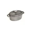 Cocotte Ovale 33 cm Grigia Graphite in Ghisa-Staub Sale