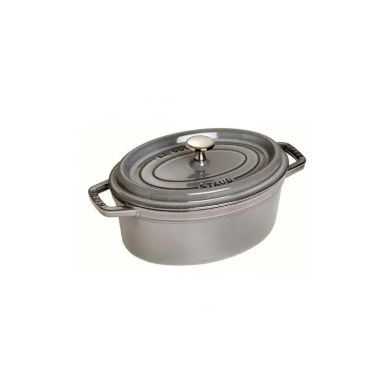 Cocotte Ovale 31 cm Grigia Graphite in Ghisa-Staub Best