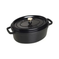 Cocotte Ovale 31 cm Nera in Ghisa-Staub Hot