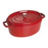 Cocotte Ovale 31 cm Rossa in Ghisa-Staub Sale