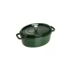 Cocotte Ovale 31 cm Verde Basilico in Ghisa-Staub New