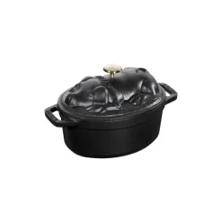 Cocotte Ovale Maialino 17 cm Nera in Ghisa-Staub Clearance
