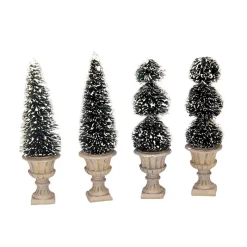 Cone-Shaped & Sculpted Topiaries Set of 4 Cod. 34965-Lemax New