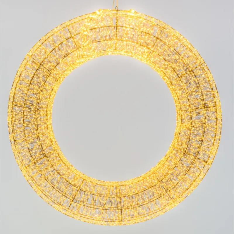 Corona 3D Marrone Ø 110cm HDM 15000 MicroLED BIANCO CALDO e BIANCO FREDDO-Lotti Clearance